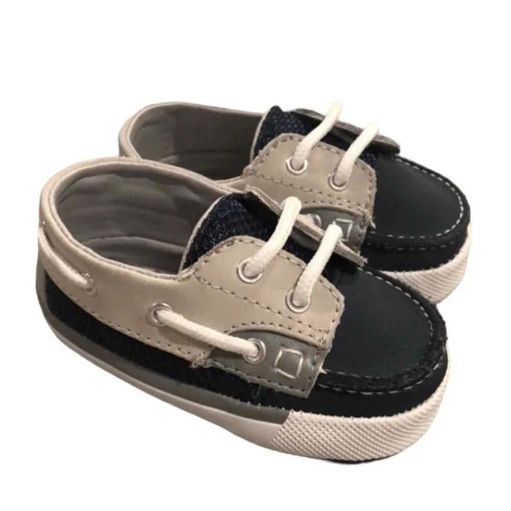 NEW Baby Deer Sz 2 Infant Soft Sole Boat Shoes